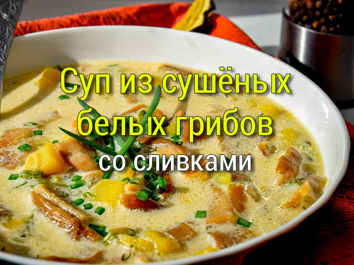 sup-s-belymi-gribami-i-slivkami Овощной суп-пюре на куриной грудке - Простые рецепты - женский сайт