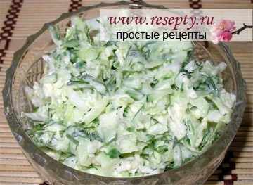 001 Салат из свежей капусты - Простые рецепты - женский сайт